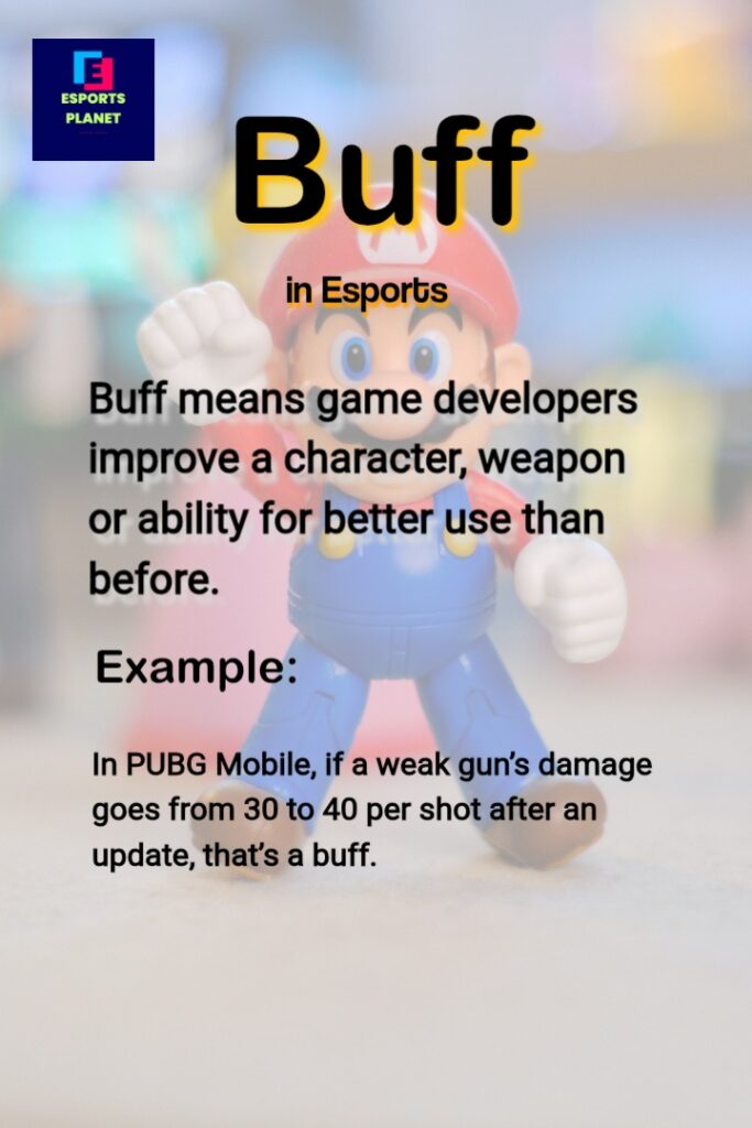 Buff in esports, meaning in an easy way with an example
