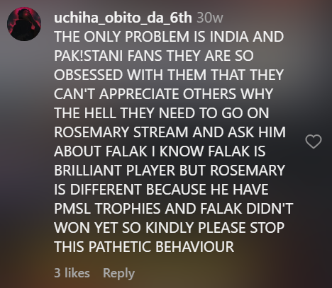 Falak vs Rosemary: Who is the Best? Controversy Explained! Fan comment breaking down the Falak vs Rosemary PUBG Mobile rivalry by comparing Rosemary